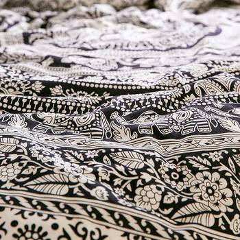 Black & White Mandala Comforter Cover Double Bedding Throw Indian Duvet Cover & Pillow Case Bohemian Throw 4
