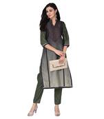 Green color Straight Digital Print Kurta