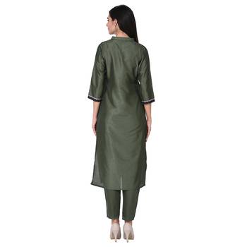 Green color Straight Digital Print Kurta 3