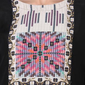 Black color Straight Digital Print Kurta 5
