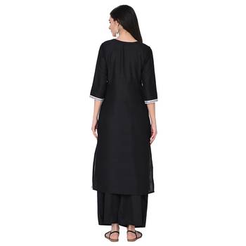 Black color Straight Digital Print Kurta 3