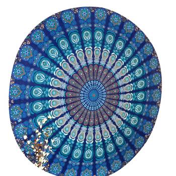 Indian Mandala Roundie Beach Tapestry Hippy Gypsy Cotton Table Covers Hippie Boho Yoga Mat Bohemian Spread Cover 1