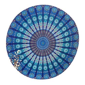 Indian Mandala Roundie Beach Tapestry Hippy Gypsy Cotton Table Covers Hippie Boho Yoga Mat Bohemian Spread Cover 2