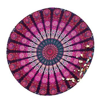Mandala Roundie Beach Throw Tapestry Hippy Gypsy Cotton Table Covers Hippie Boho Yoga Mat Bohemian Spread Cover 2