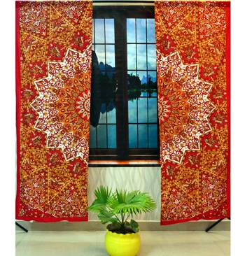 Indian star mandala cotton hippie tapestry door cutain window curtains bohemian 2