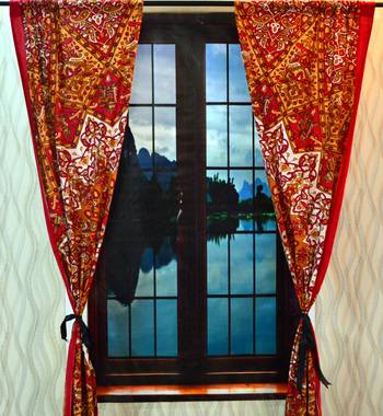 Indian star mandala cotton hippie tapestry door cutain window curtains bohemian 3