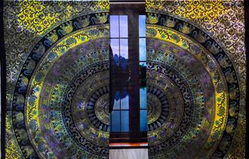 Die dye mandala cutain cotton hippie tapestry door decor window  ethnic curtains 4