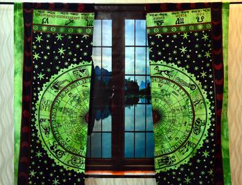 Mandala throw curtain window drapery decor wall curtains panel indian tapestries 3