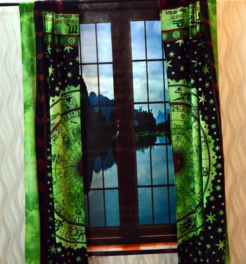 Mandala throw curtain window drapery decor wall curtains panel indian tapestries 4