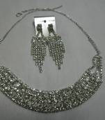 Diamond studded choker set - 2 strands