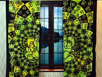 Mandala curtain window drapery decor wall curtains panel indian tapestries throw 3