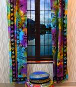 Indian burning sun mandala curtains tapestry drapes window treatment bohemian