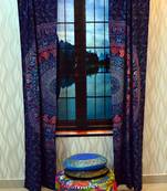 Mandala curtain hippie tulle sheer voile door window drape indian throw valances