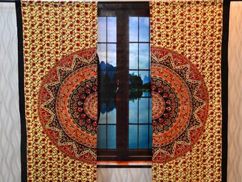 Indian mandala curtains drapes wall decor curtain valances cotton tapestry throw 3