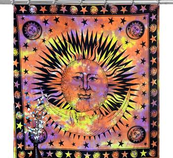 Boho living room hook curtains bohemian curtains for bedroom tapestry curtains mandala hippie dorm decor 4