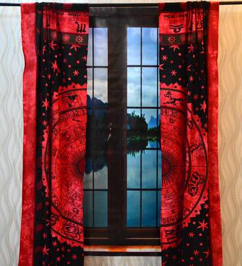 Indian door curtain mandala cotton hippie tapestry decor window curtain wall art 4