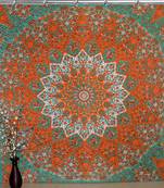 Hook tapestry curtain 2 valances drape panel boho decor window curtain drape handmade curtain tapestry throw