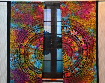 Indian mandala cotton hippie tapestry door curtain decor window curtain wall art 1