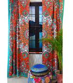 Indian mandala curtain panel elephant living room tab top luxury door curtains