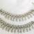 Crystal Silver Floral Design Broad Anklets Payal Pair