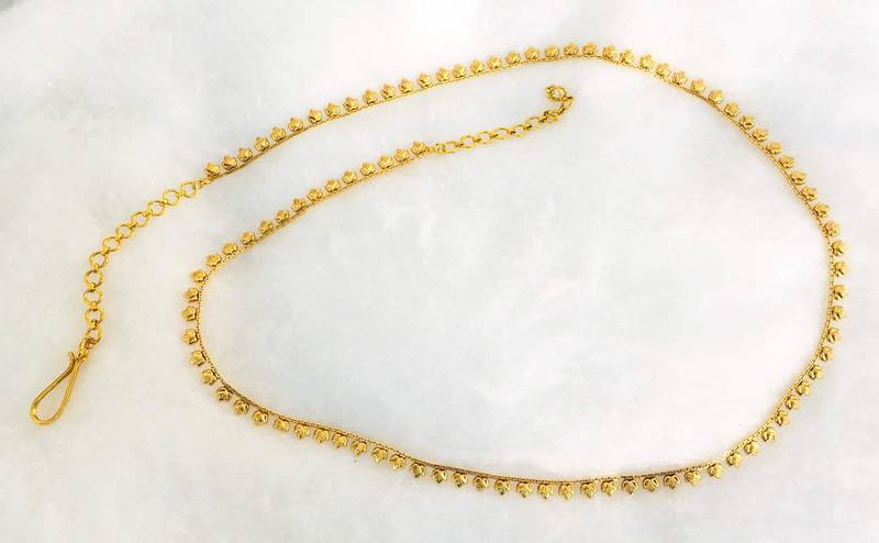 Gold Plated Saree Waist Belt Chain Kamarbandh Length 90 Cm