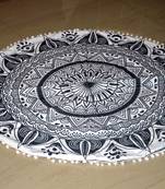 Mandala Roundie Beach Indian Tapestry Hippy Gypsy Cotton Table Covers Hippie Boho Yoga Mat Bohemian Spread Cover