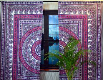 Indian paisley curtains wall tapestry boho decorative window curtain tapestries 3