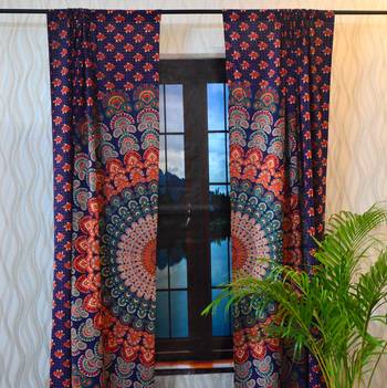 Mandala indian curtains wall tapestry boho decorative window curtain tapestries 4
