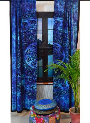 Elephant mandala curtains wall tapestry decorative window curtain tapestries art 2
