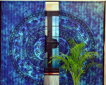 Elephant mandala curtains wall tapestry decorative window curtain tapestries art 3