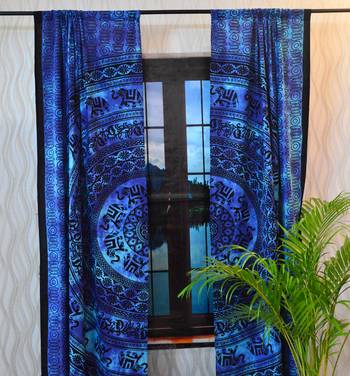 Elephant mandala curtains wall tapestry decorative window curtain tapestries art 4