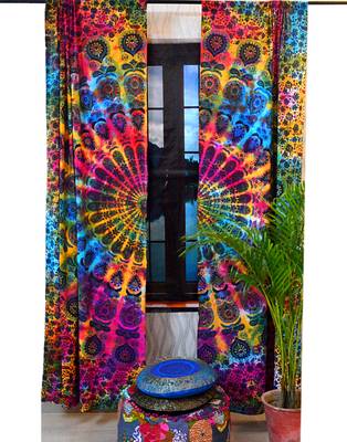 Mandala indian curtains wall tapestry boho decorative window curtain tapestries 2