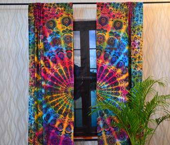 Mandala indian curtains wall tapestry boho decorative window curtain tapestries 4