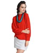 Turquoise Cotton Lycra Scarf Necklace With Black Colour Stone Beads