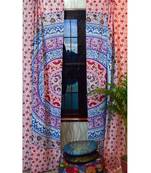 Indian window curtain ombre mandala tulle voile drape panel sheer scarf valances