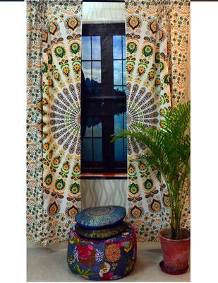 Mandala curtains indian window hippie tapestries window cover home decor curtain 2