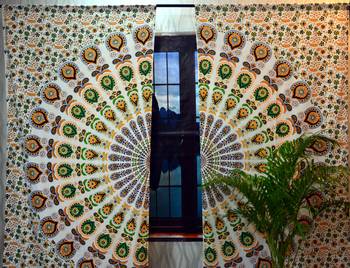 Mandala curtains indian window hippie tapestries window cover home decor curtain 3