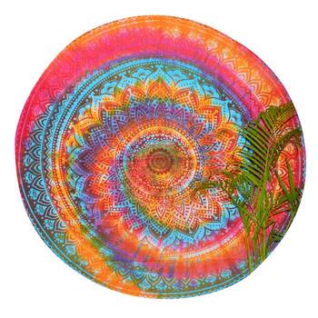 Indian Ombre Tie Dye Mandala Roundie Beach Indian Tapestry Cotton Table Covers Yoga Mat Bohemian Spread Cover 1