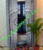Ombre mandala indian curtain hippie wall hanging door window large curtains 2 pc