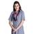 Multicolour Cotton Lycra Scarf Necklace With Black Shiny Beads