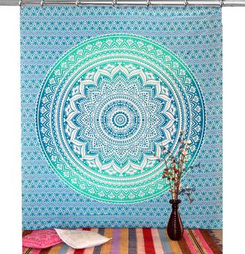 Boho living room hook curtains bohemian curtains for bedroom tie dye tapestry curtains mandala hippie dorm decor 1