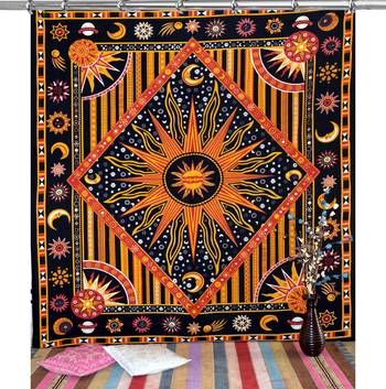 Mandala tapestry gypsy home decor panel set bohemian curtain room divider blackout balcony sheer curtain 2