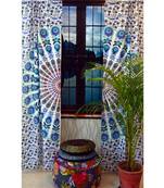 Mandala curtain tulle voile moroccan curtains drape panel sheer scarf valances