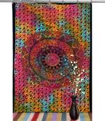 Boho living room hook curtains bohemian curtains for bedroom tie dye tapestry curtains mandala hippie dorm decor