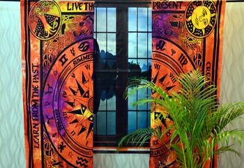 Mandala curtain tulle voile moroccan curtains drape panel sheer scarf valances 3
