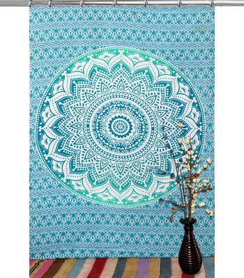 Mandala window hook curtains drape balcony room decor curtain boho set ethnic set hook tapestry 2