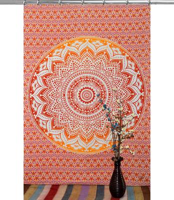 Boho living room hook curtains bohemian curtains for bedroom tapestry curtains mandala hippie dorm decor 1