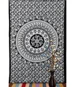 Boho living room hook curtains bohemian curtains for bedroom tie dye tapestry curtains mandala hippie dorm decor