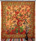 Boho living room hook curtains bohemian curtains for bedroom tapestry curtains mandala hippie dorm decor