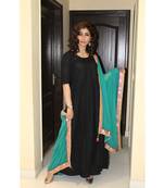 Black printed rayon kurtas and kurtis with palazzo